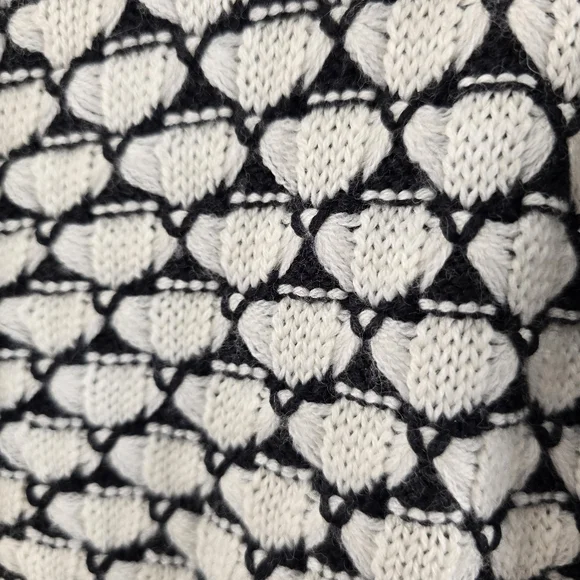 Christian Dior Wool Cardigan Peplum Flounce Crochet Tunic Longline DEADSTOCK NEW